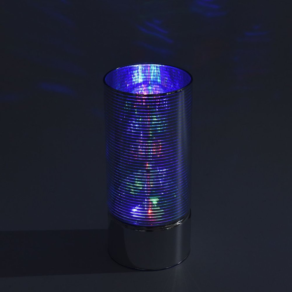 2 Silver LED Rotating Ball Cylinder Light